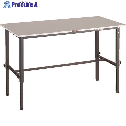 TRUSCO 軽掛け目御役目台高さ自然調整式(150kg)RAEM2型 RoHS2対応天板 1500X900XH650～950 うす暗い薄墨色色 RAEM2-1509 DG 1台 ■▼161-1347