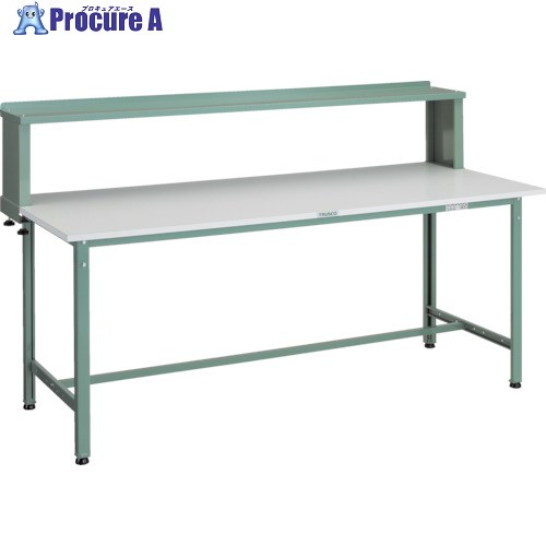 TRUSCO 軽荷重作業台(300kg)AE型 1500X750XH1044(全高) 上棚付 グリーン色 AE-1500YURB 1台 ■▼285-2021 |プロキュアエース