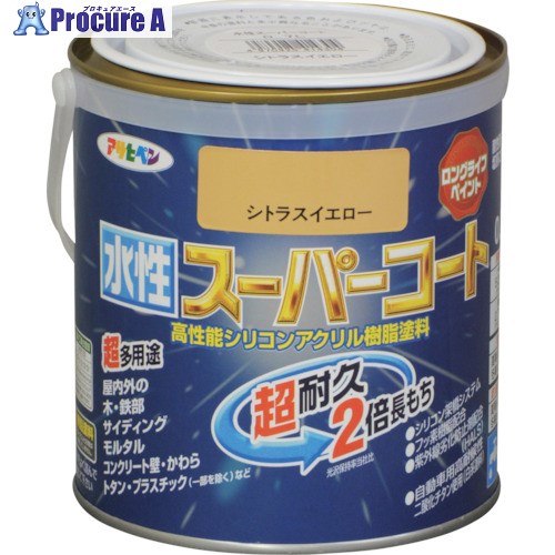 アサヒペン 水溶性百貨店厚地の外套 0.7L シトラスイエロー 414304 6個 ■▼124-8674 【貨物輸送都度積もり書き】