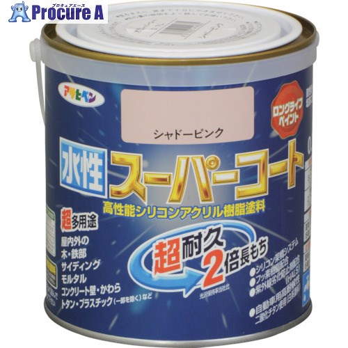 アサヒペン 水性スーパーコート 0.7L シャドーピンク 414335 6個 ■▼124-8676 【送料都度見積】