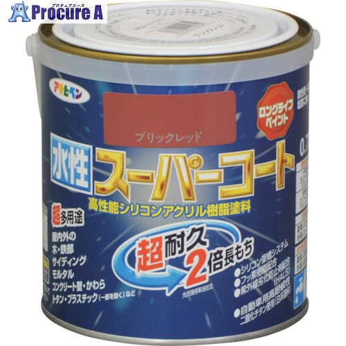 アサヒペン 水溶性百貨店厚地の外套 0.7L ブリックレッド 414342 6個 ■▼124-8678 【貨物輸送都度積もり書き】
