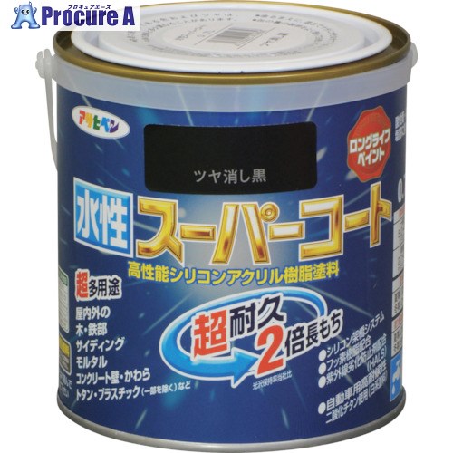 アサヒペン 水溶性百貨店厚地の外套 0.7L ツヤ消し黒 414656 6個 ■▼124-8751 【貨物輸送都度積もり書き】