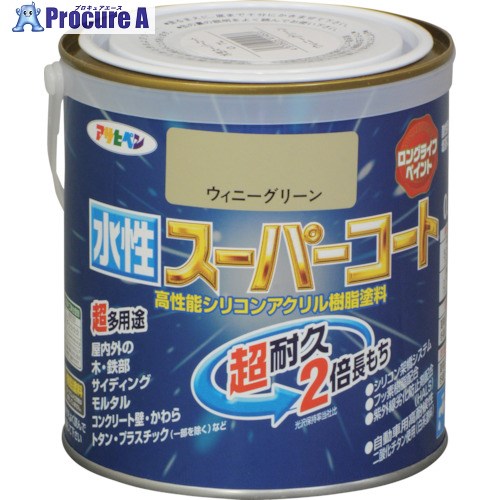 アサヒペン 水溶性百貨店厚地の外套 0.7L ウイニーグリーン 414533 6個 ■▼125-0259 【貨物輸送都度積もり書き】
