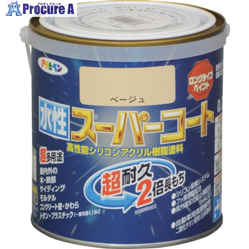 アサヒペン 水溶性百貨店厚地の外套 0.7L ベージュ 414274 6個 ■▼125-0298 【貨物輸送都度積もり書き】