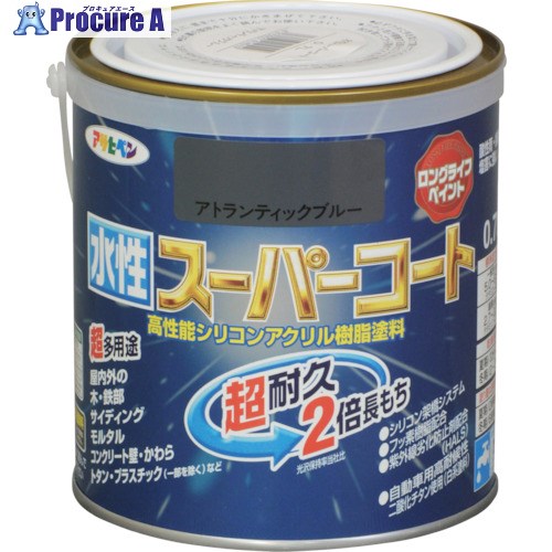アサヒペン 水溶性百貨店厚地の外套 0.7L アトランティックブルー 414519 6個 ■▼125-0323 【貨物輸送都度積もり書き】