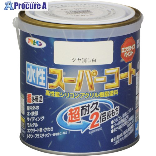 アサヒペン 水溶性百貨店厚地の外套 0.7L ツヤ消し白 414229 6個 ■▼125-0344 【貨物輸送都度積もり書き】