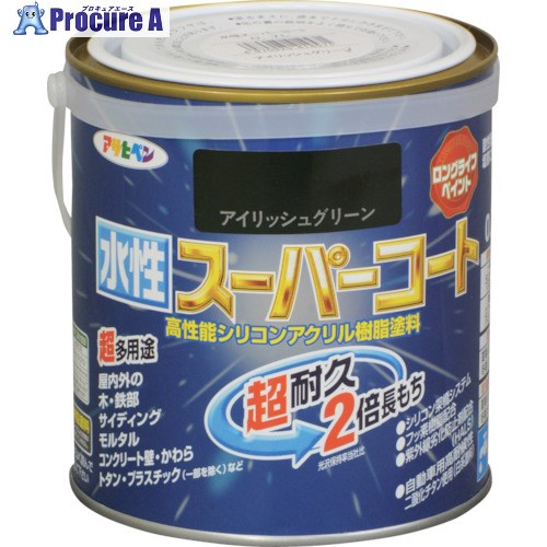 アサヒペン 水性スーパーコート 0.7L アイリッシュグリーン 414571 6個 ■▼125-1838 【送料都度見積】