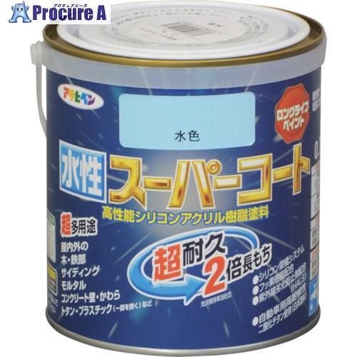 アサヒペン 水性スーパーコート 0.7L 水色 414465 6個 ■▼125-1877 【送料都度見積】