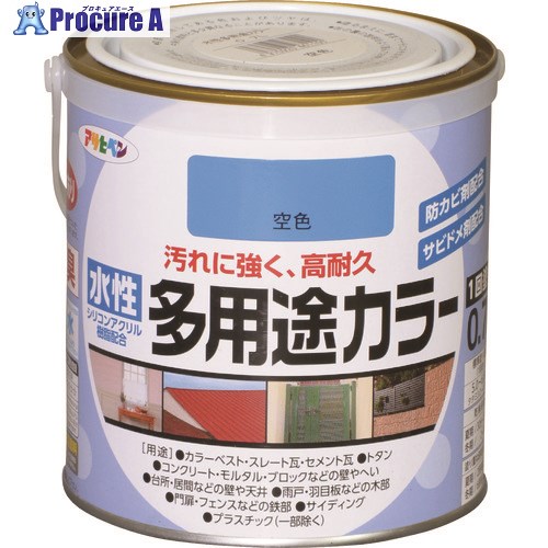 アサヒペン 水性多用途カラー0.7L 空色 461100 6缶 ■▼128-3289 【送料都度見積】 10,456円