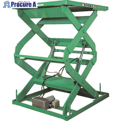 Bishamon テーブルリフト 1TON 均等荷重1000kg 揚程2400mm テーブル寸法1850×600mm 2X10618B 1台 ■▼131-4096 【送料都度見積】 ※車上渡し