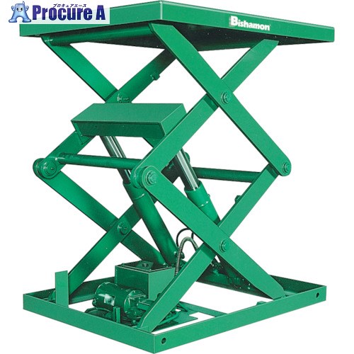 Bishamon テーブルリフト 2TON 均等荷重2000kg 揚程1380mm テーブル寸法1150&times;650mm 2AX200GSB 1台 ■▼133-7899 【送料都度見積】※車上渡し｜プロキュアエース