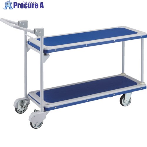 TRUSCO プレス製台車 ドンキーカート 2段式片袖タイプ 1190&times;440 ハンドストッパー付 404NHS 1台 ■▼160-7765 【送料都度見積】｜プロキュアエース 44,663円