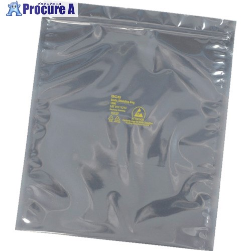 SCS 静電気遮蔽物御徒面子 ジップトップタイプ 102X102粍 100枚入 30044 10箱 ■▼826-5459 【貨物輸送都度積もり書き】