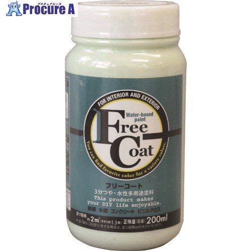 アトムペイント 水性フリーコート 200ML ペールグリーン 00001-23159 12本 ■▼203-7085 【送料都度見積】