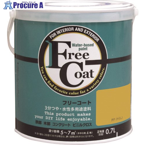 アトムペイント 水性フリーコート 0.7L 芥子 00001-23238 6缶 ■▼205-6013 【送料都度見積】