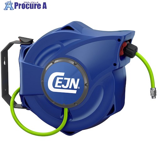 CEJN セーフティーリール(ネオングリーンホース) 5m 9.5×13.5mm 接続R3/8 19-911-2032 1個 ■▼448-2551 【送料都度見積】