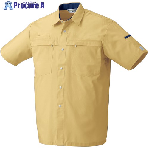 クロダルマ 半袖シャツ マスタード M 26370-27-M 1着 ■▼568-4857 【送料都度見積】