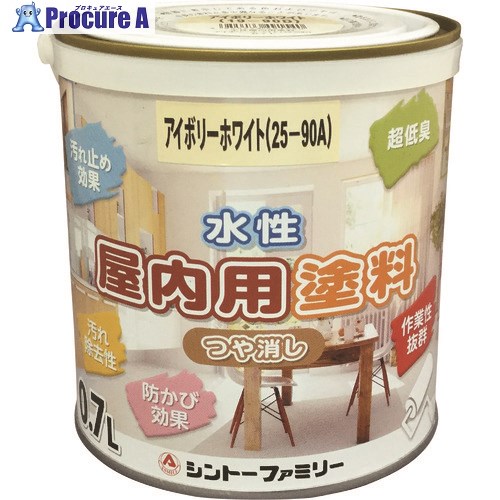 シントー 水性屋内用塗料 アイボリーホワイト 4954 4缶 ■▼137-8213 ※個人宅様送り不可