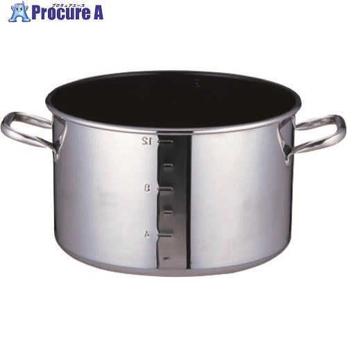 TKG SAパワー・デンジ アルファ 半寸胴鍋 42糎(蓋無)目盛付 AHV9308 1個 ■▼138-4734 【貨物輸送都度積もり書き】