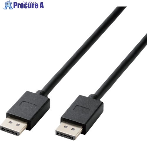 ELECOM ディスプレイポートケーブル ver1.4対応 1.0m ブラック CAC-DP1410BK2 1本 ■▼256-0750 【代引決済不可】