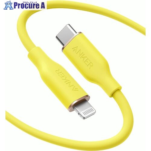 Anker PowerLine III Flow USB-C ＆ 稲妻 有線テレビ 1.8m 檸檬黄色 A8663071 135本 ■▼635-5176 【貨物輸送都度積もり書き】