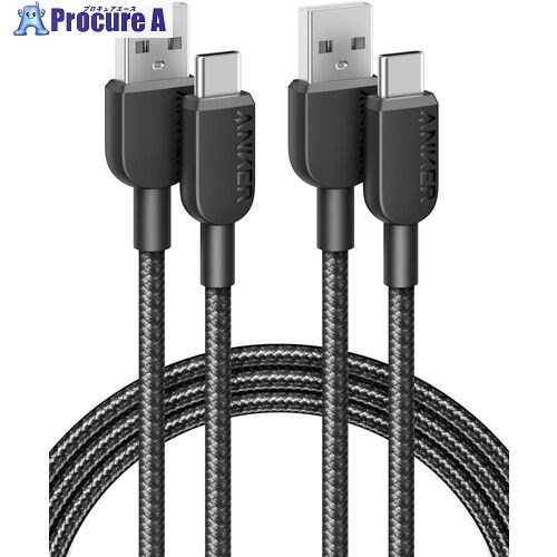 Anker 310 高耐久ナイロン USB-C ＆ USB-A ケーブル 1.8m 2本セット B81G6011 80本 ■▼635-6509 【送料都度見積】