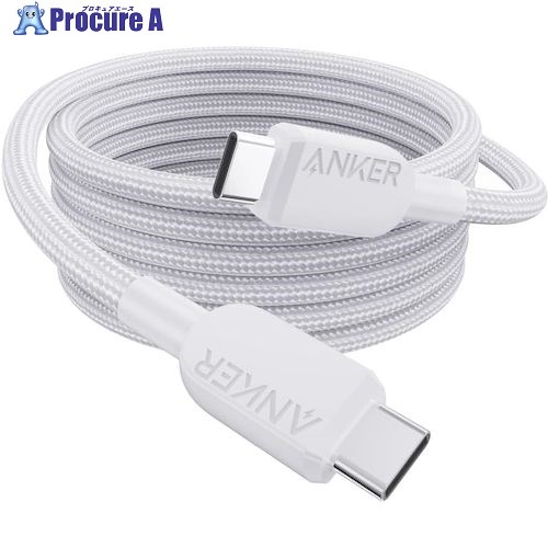 Anker USB-C ＆ USB-C 有線テレビ (高耐久ナイロン) 1.8m 白いこと A81C6021 135本 ■▼635-6578 【貨物輸送都度積もり書き】