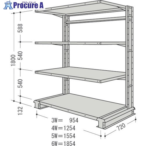 NF キャンチラック単式1連W954D720H1800F4 CR63L-S4 1台 ■▼136-3361 【貨物輸送都度積もり書き】