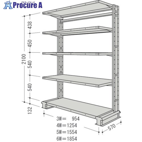 NF キャンチラック単式1連W954D570H2100F5 CR73S-S5 1台 ■▼136-3439 【貨物輸送都度積もり書き】