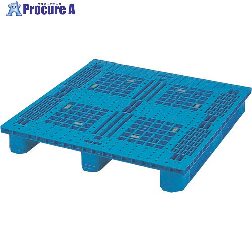 NPC プラスチックパレットEA-1010 片面四方差し ブル- EA-1010-BL 1枚 ■▼175-4525 【代引決済不可】