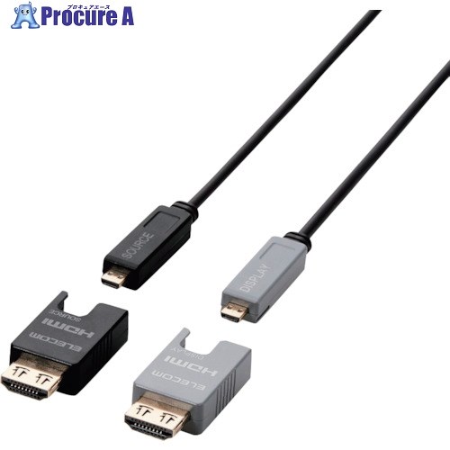 ELECOM 長尺HDMI有線テレビ アクティブオプティカル 50m DH-HDLOB50BK 1本 ■▼254-9092