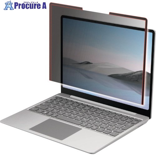 ELECOM Surface Laptop Go用のぞき見防止フィルタ ナノサクション 12.4インチ EF-MSLGPFNS2 1枚 ■▼337-7649