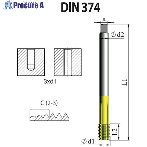 NOGA DIN-374 高性能 転造水道栓 7/16-20UNF XT7 FD4C43720UNF2X7 10本 ■▼504-8100 【貨物輸送都度積もり書き】