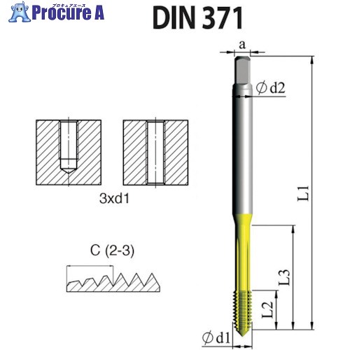 NOGA DIN-371 高性能 転造タップ 6-40UNF XT7 FD1C640UNF2X7XT 10本 ■▼504-9690 【送料都度見積】