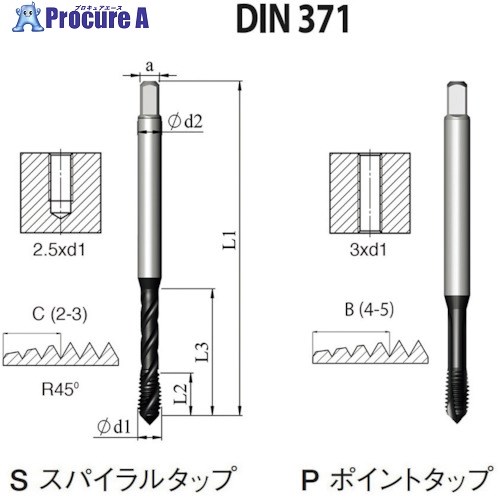 NOGA DIN-371 高役立つことHPC渦巻き水道栓6-32UNC XT3 SD1C632UNC2X3XT 10本 ■▼505-1278 【貨物輸送都度積もり書き】