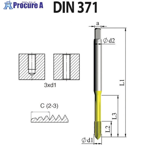 NOGA DIN-371 高性能 転造タップ 5-40UNC XT7 FD1C540UNC2X7XT 10本 ■▼505-2805 【送料都度見積】