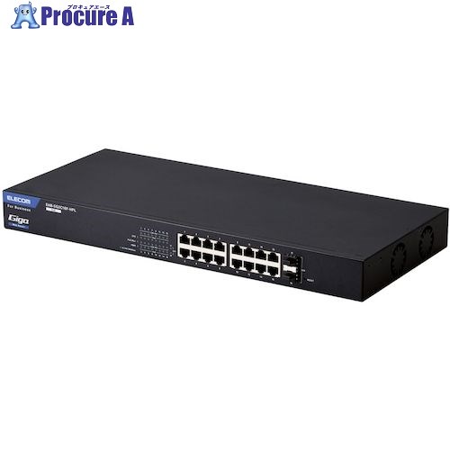 ELECOM 法人向けスイッチングこしき WEBかっこ良い Giga PoE 16界面 大電気容量 3年引き請ける EHB-SG2C16F-HPL 1台 ■▼612-3466