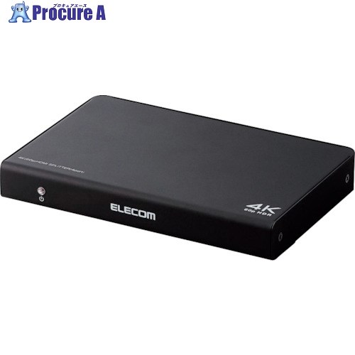 ELECOM HDMI分配器 4K60p対応 1入力 4出力 VSP-HDP14BK 1個 ■▼368-5558【代引決済不可】｜プロキュアエース