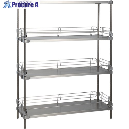 ERECTA エレクターシェルフ スーパーシリーズ 落下防止430ソリッドシェルフ W1822mmxD461mmxH1587mm 4段 MSS1820P1590W4L4 1台 ■▼622-7448