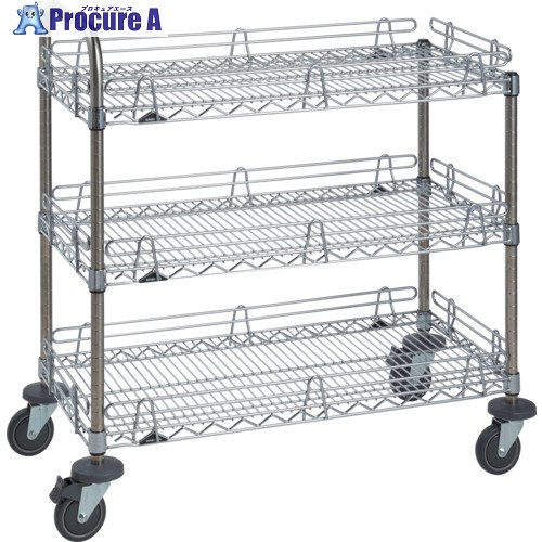 ERECTA スーパーシリーズ 落下防止カート I型 ステンレスワイヤーシェルフ W605mmxD460mmxH960mm RC1SMS610A 1台 ■▼622-9062 【送料都度見積】