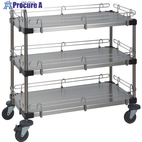 ERECTA スーパーシリーズ 落下防止カート I型 430ソリッドシェルフ W911mmxD461mmxH1072mm RC1MSS910B 1台 ■▼622-9099 【送料都度見積】