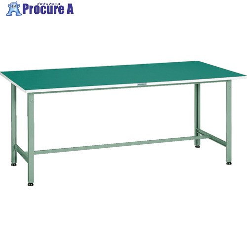 TRUSCO 軽荷重作業台(300kg)AE型 900X750XH742 ビニールマット張り グリーン色 AE-0975E2 1台 ■▼243-5233 |プロキュアエース