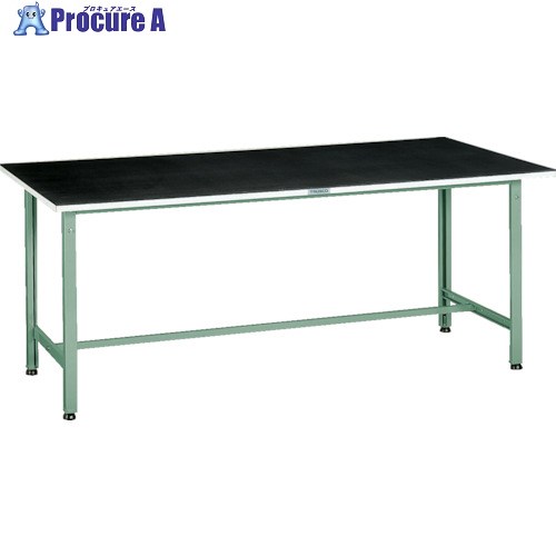 TRUSCO 軽荷重作業台(300kg)AE型 900X750XH745 ゴムマット張り グリーン色 AE-0975G5 1台 ■▼243-5357