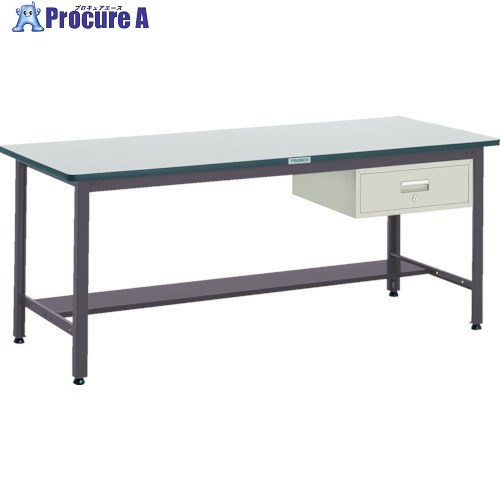 TRUSCO 中荷重作業台(500kg)AEW型 900X750XH740 1段引出付 ダークグレー色 AEWP-0975F1 (F-1NG ツキ) 1台 ■▼278-0411 |プロキュアエース
