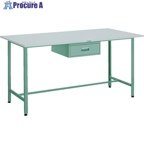 TRUSCO 軽荷重立作業台(300kg)HAE型 1200X600XH900 1段引出付 グリーン色 HRAE-1260F1 1台 ■▼278-4777