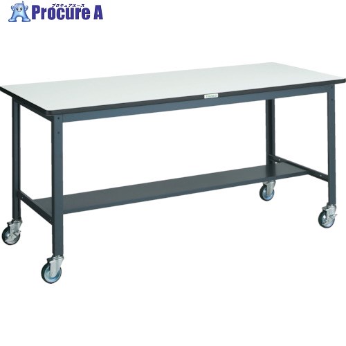 TRUSCO 中荷重作業台(250kg)AEW型 1200X750XH846 φ100ウレタンキャスター付 ダークグレー色 AEWS-1275CU100 1台 ■▼303-1608 ｜プロキュアエース