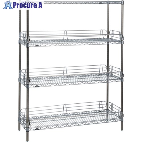 ERECTA エレクターシェルフ スーパーシリーズ 落下防止ステンレスワイヤーシェルフ W1821mmxD460mmxH2197mm 4段 SMS1820PS2200W4L4 1台 ■▼622-4372