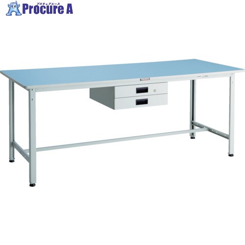 TRUSCO 軽荷重作業台(250kg)BE型 1800X750XH740 薄型1段引出付 ホワイト色 BER-1875UDK1W 1台 ■▼859-0137