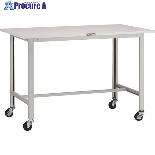 TRUSCO 軽荷重作業台(100kg)AO型 1200X600XH809 φ75キャスター付 ホワイト色 AO-1260C75 1台 ■▼125-9133 |プロキュアエース