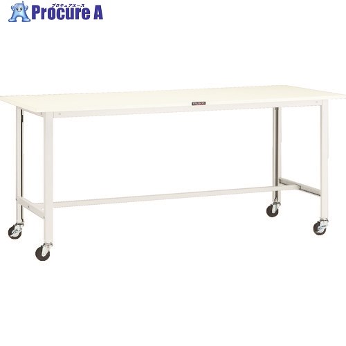 TRUSCO 軽掛け目やり方台(100kg)AO型 1800X750XH809 φ75キャスター付 白いこと色 AO-1875C75 1台 ■▼125-9147
